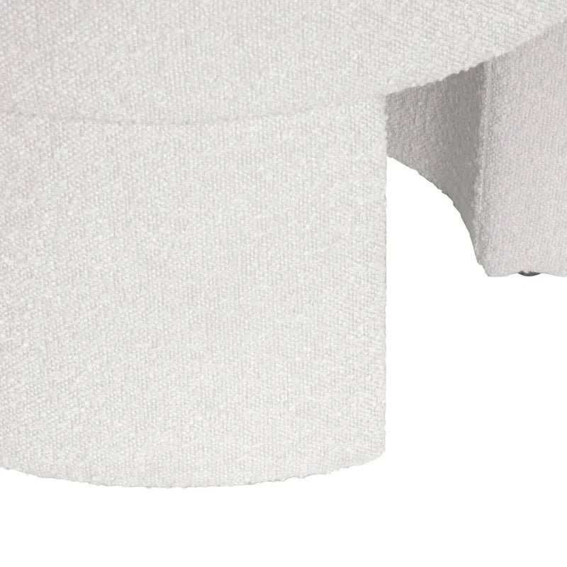 Pouf carré en velours mocha et bouclette crème, 1 place