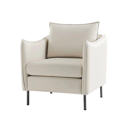 Fauteuil d'appoint en tissu anti-rayures, style moderne, lot de 2
