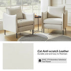 Fauteuil d'appoint en tissu anti-rayures, style moderne, lot de 2