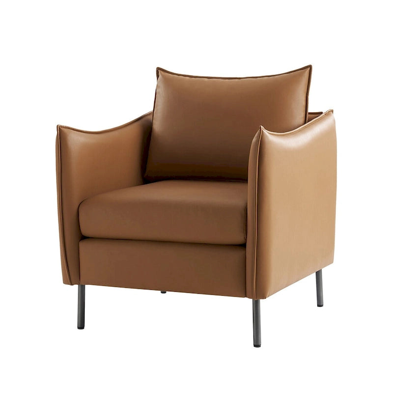 Fauteuil d'appoint en tissu anti-rayures, style moderne, lot de 2