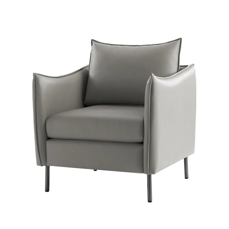 Fauteuil d'appoint en tissu anti-rayures, style moderne, lot de 2