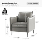 Fauteuil d'appoint en tissu anti-rayures, style moderne, lot de 2