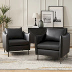 Fauteuil d'appoint en tissu anti-rayures, style moderne, lot de 2