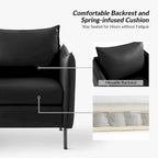 Fauteuil d'appoint en tissu anti-rayures, style moderne, lot de 2