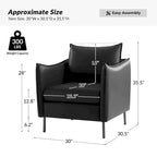Fauteuil d'appoint en tissu anti-rayures, style moderne, lot de 2
