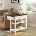 Table d'appoint étroite avec tiroir et étagère – Noir / Blanc / Gris / Expresso, Simple
