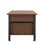 Table basse marron relevable avec rangement caché, 1 personne