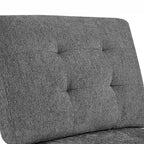 Canapé modulable en chenille grise, 6 places en L, réversible