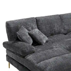 Canapé d'angle en chenille en U, multicolore, style moderne, 5 places et plus