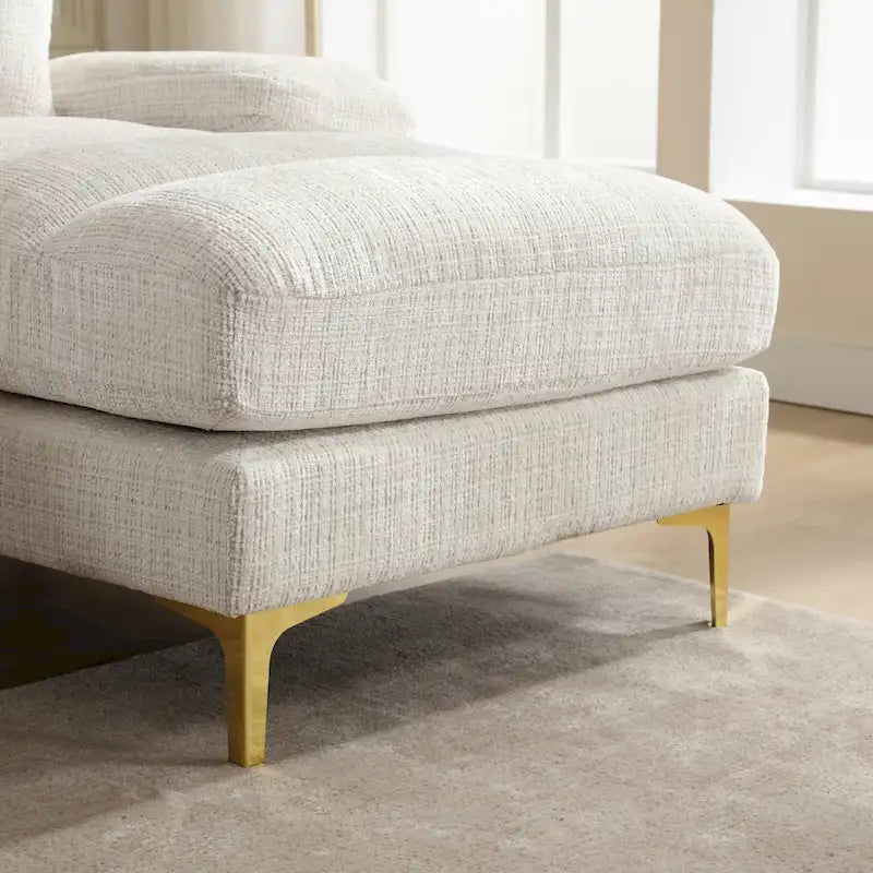 Canapé d'angle en chenille en U, multicolore, style moderne, 5 places et plus