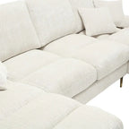 Canapé d'angle en chenille en U, multicolore, style moderne, 5 places et plus