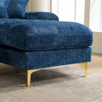 Canapé d'angle en chenille en U, multicolore, style moderne, 5 places et plus