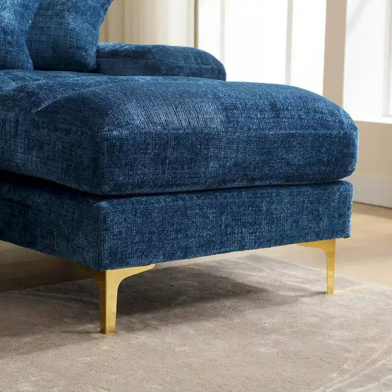 Canapé d'angle en chenille en U, multicolore, style moderne, 5 places et plus