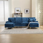 Canapé d'angle en chenille en U, multicolore, style moderne, 5 places et plus