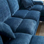 Canapé d'angle en chenille en U, multicolore, style moderne, 5 places et plus