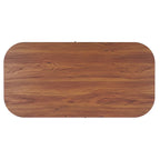 Table basse tambour à 2 portes Noyer/Or